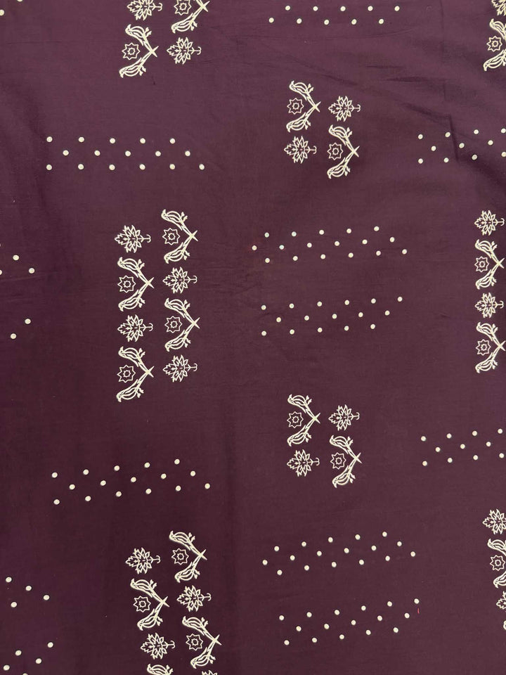9AM button down blouse with elbow sleeve - Purple
