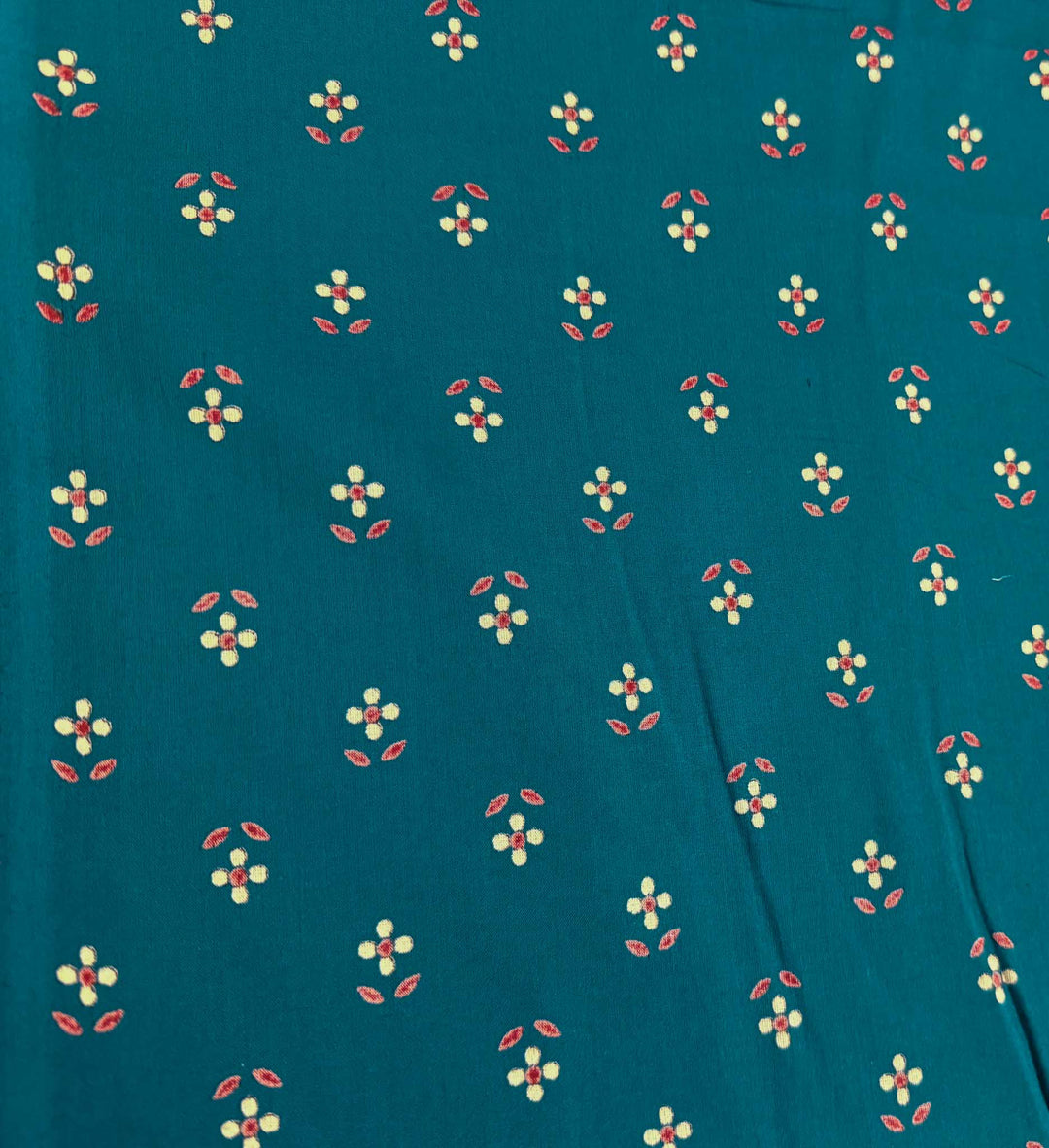 Rekha Cotton Blouse Blue with contrast piping