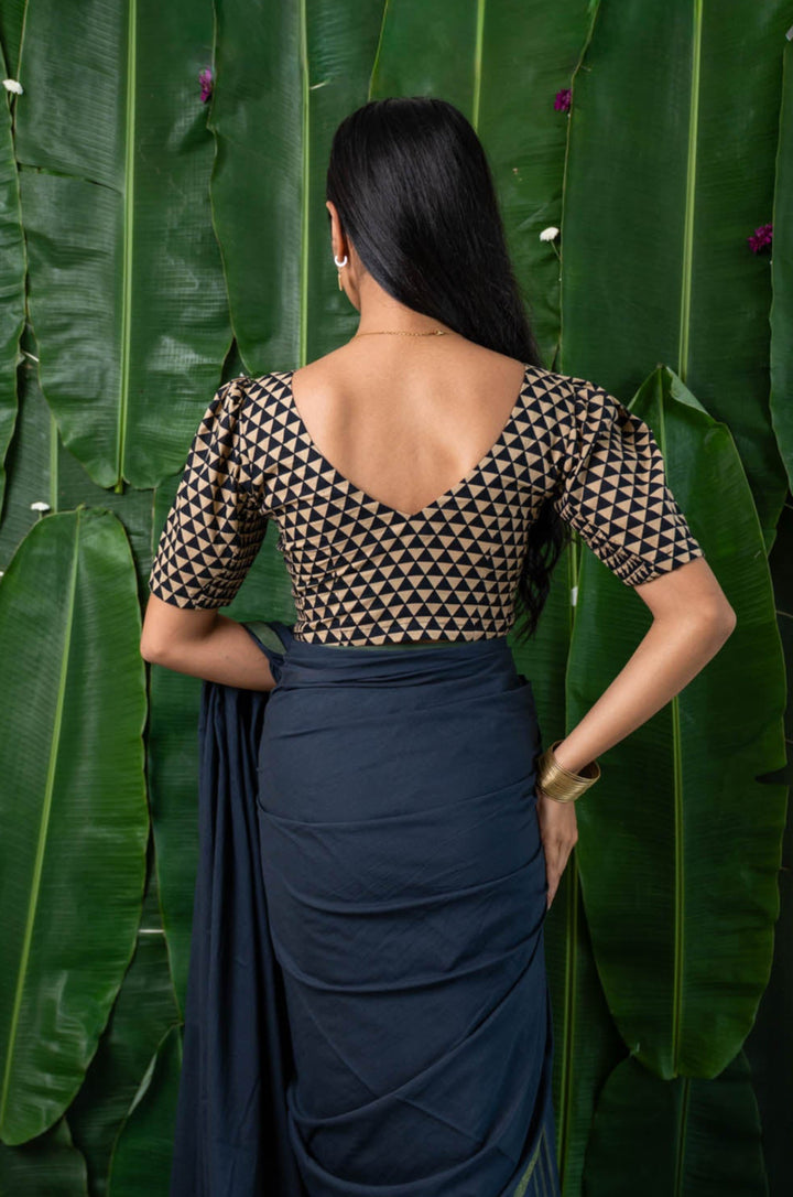 Samira - CurveFit Stretchable Cotton Geometric Print Blouse
