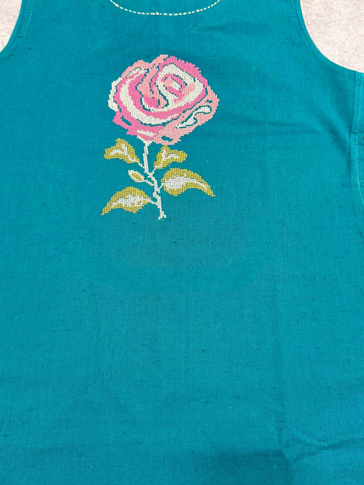 Gul Cotton Pant and Kurta Set with Floral Embroidery