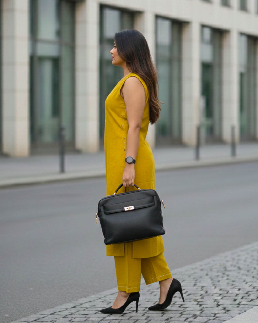 Gul Cotton Pant and Kurta Set with Floral Embroidery