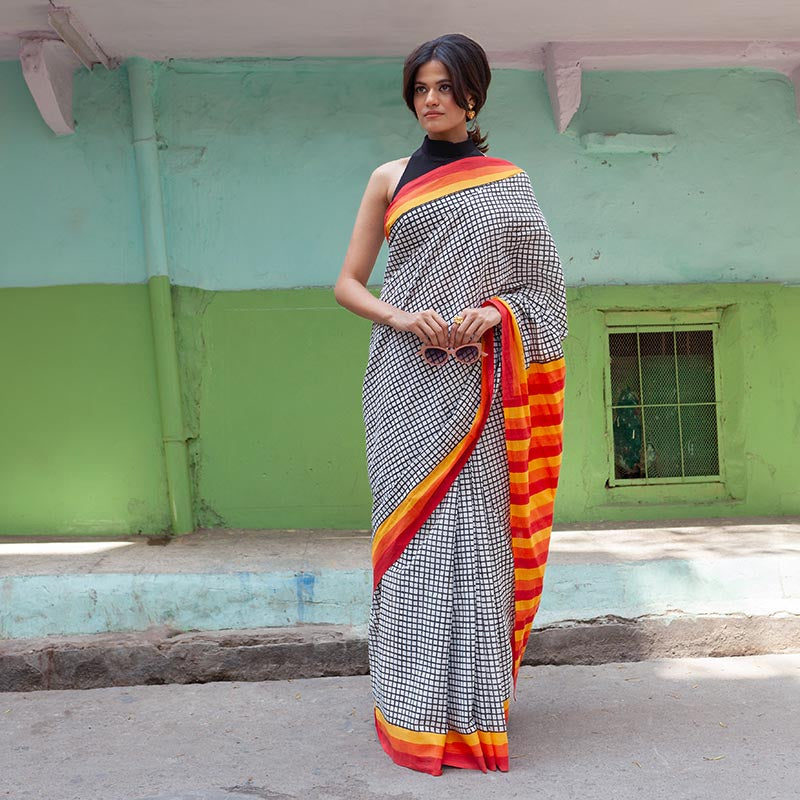 60s retailer VINTAGE FABRIC - SAREE