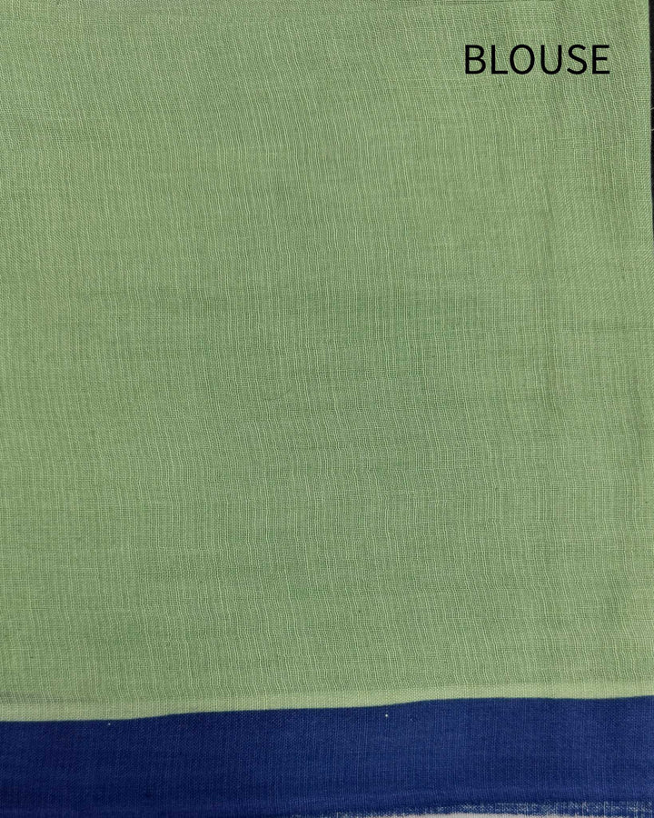 Dragonflies & Wind Handwoven Mulmul Cotton Printed Saree