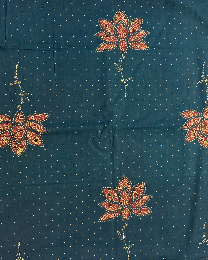 Noor Cotton Corset Blouse in Blue