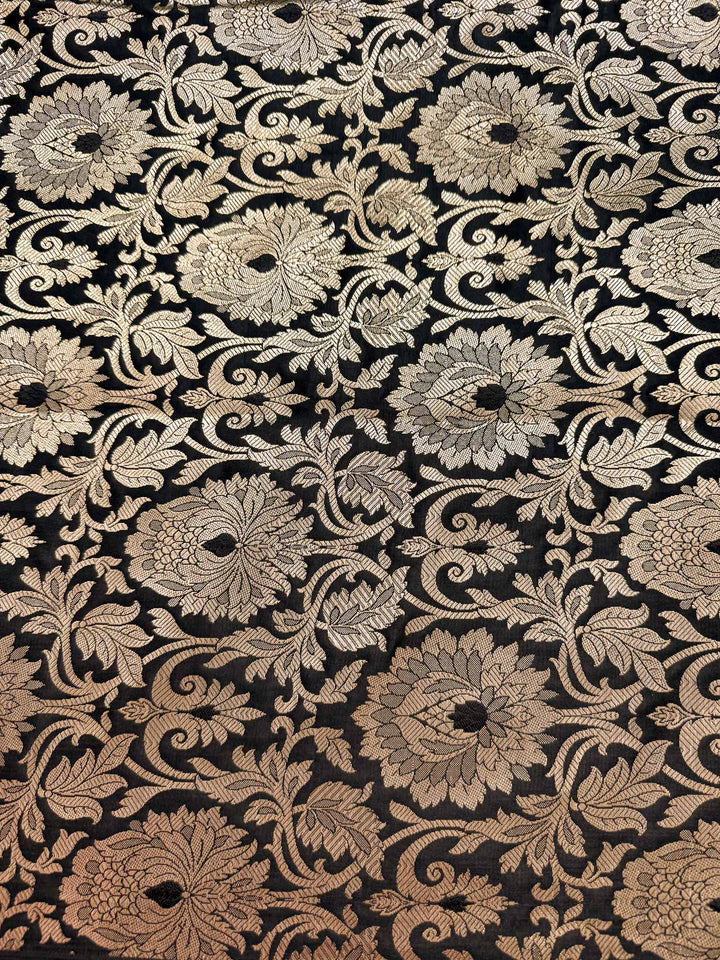 Raat Rani Black Gold Brocade Corset Blouse