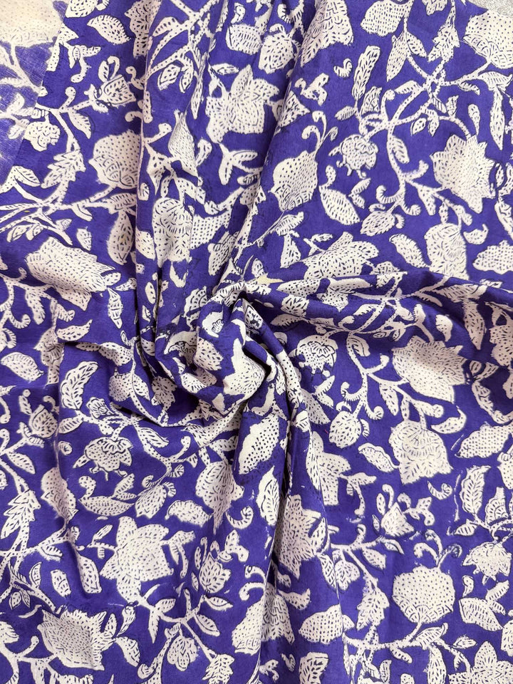 Happy Days Cotton Block Print Corset Blouse in Purple