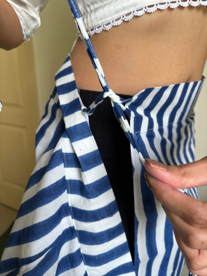 Laila - Mulmul Cotton Pre-stitched Ready to Wear Saree with Pocket