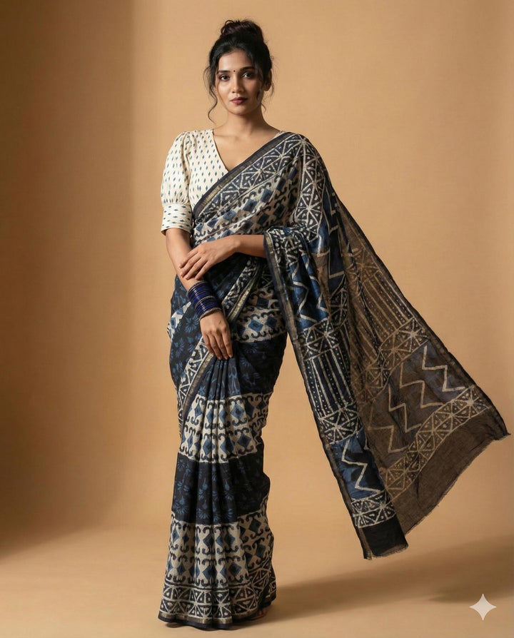 Indigo Chic Saree Blouse Combo (Pack of 2)