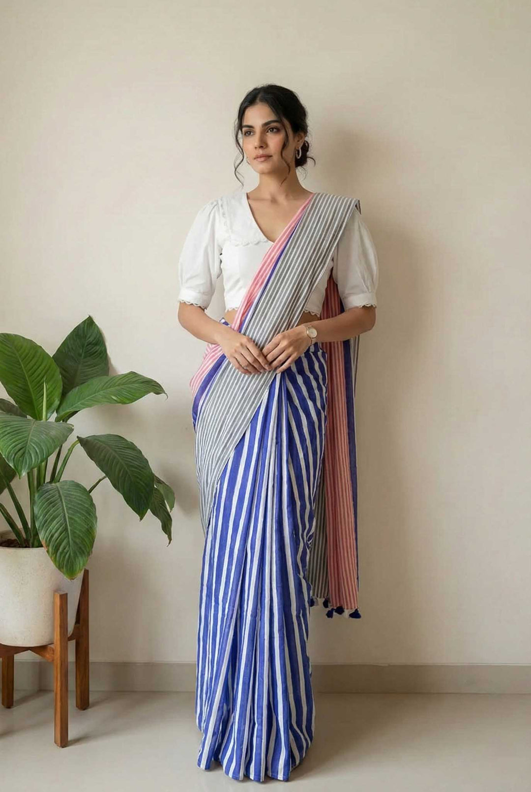 Laila × Vintage White Blouse (Pack of 2)