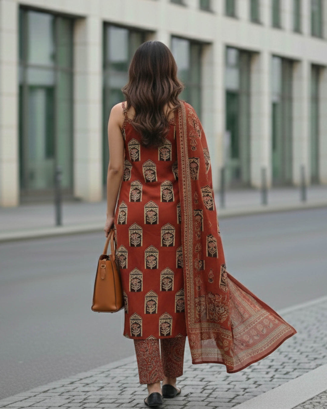 Leela Printed Cotton Dupatta, Pant and Kurta Set