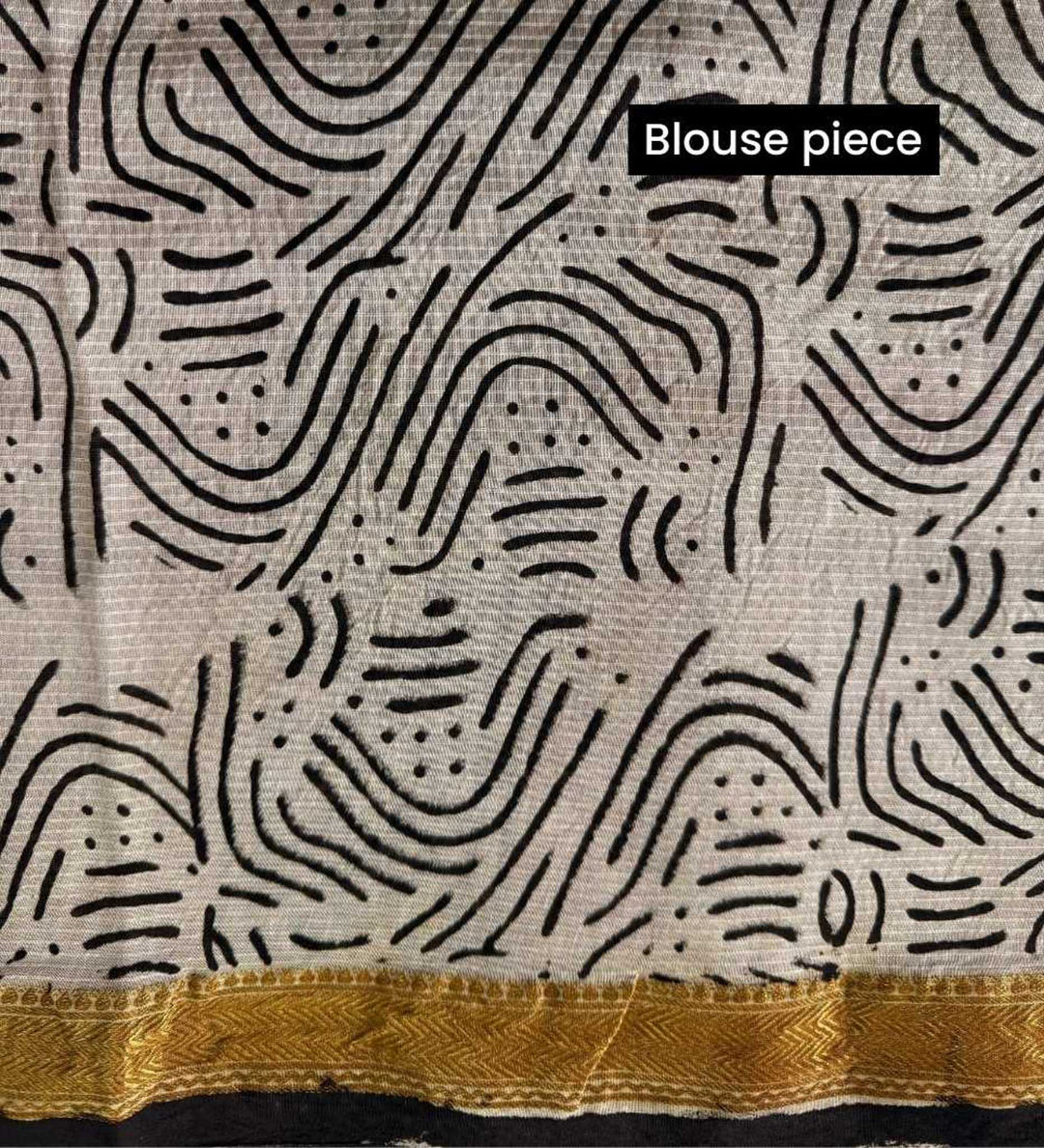 Lavanya - Hand Block Print Silk Cotton Maheshwari Saree