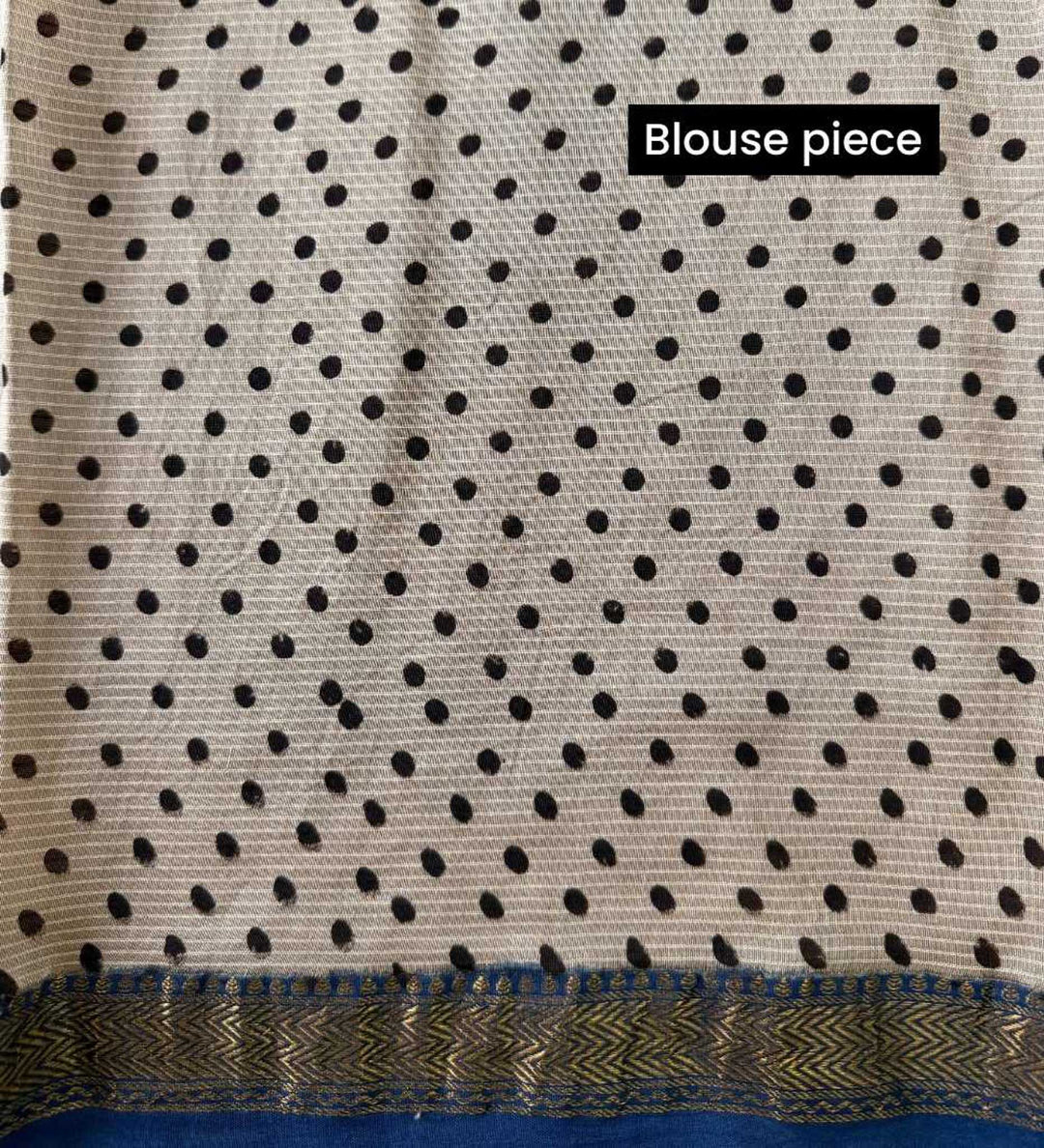 Surmayi - Hand Block Print Silk Cotton Maheshwari Saree