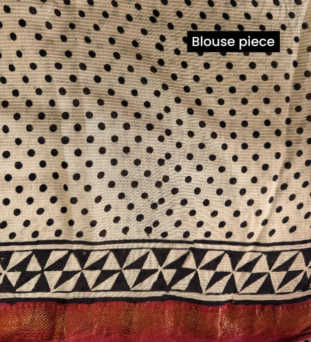 Shaila - Hand Block Print Silk Cotton Maheshwari Saree
