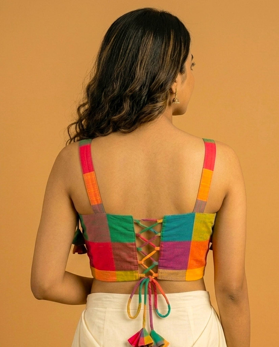 Happy Days Cotton Handloom Corset Blouse in Multicolour 2