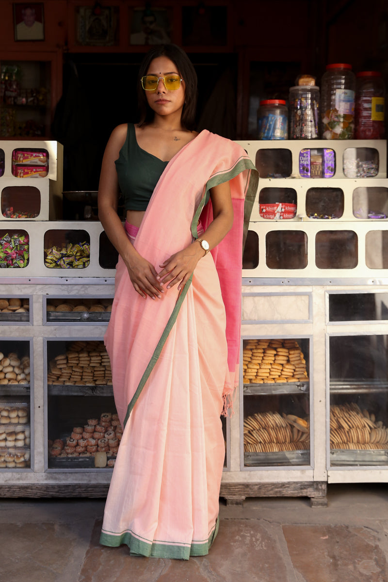 Peher - Handwoven Pure Mulmul Cotton Saree