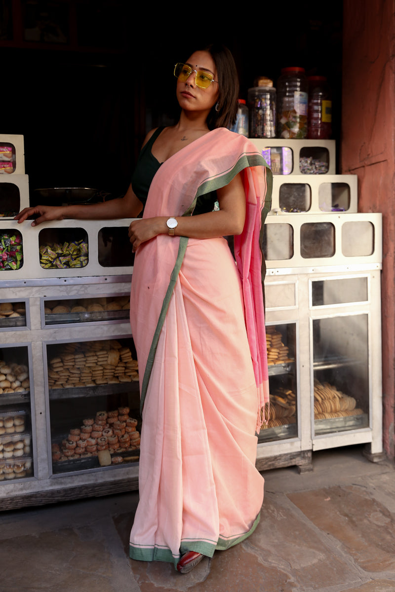 Peher - Handwoven Pure Mulmul Cotton Saree