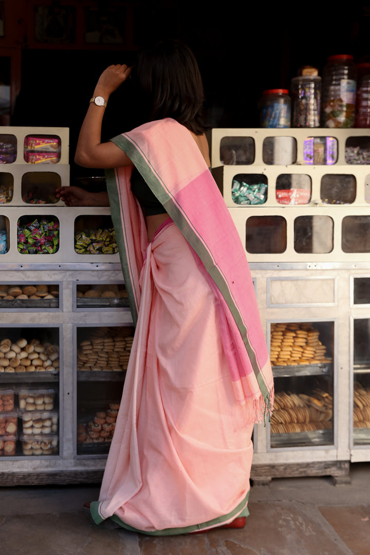 Peher - Handwoven Pure Mulmul Cotton Saree