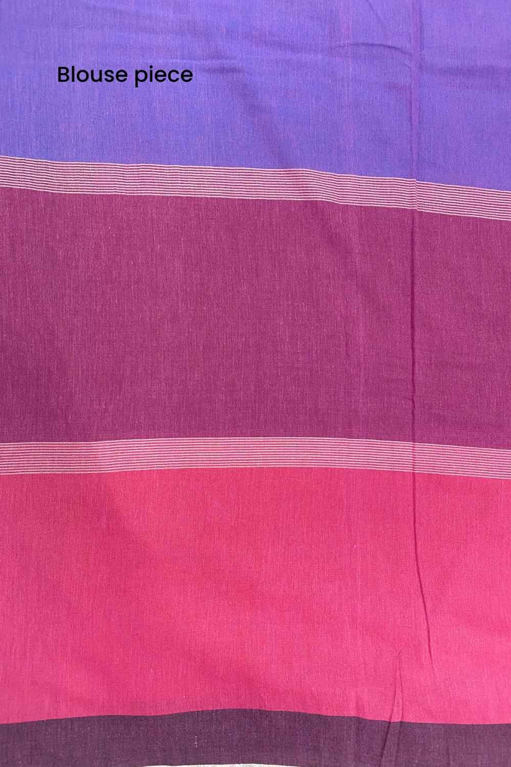 Power Play - Multicolour Checked Organic Cotton Saree