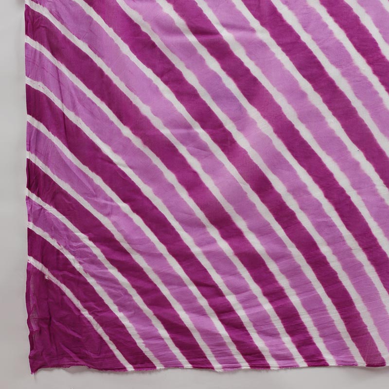 Purple Twist Leheriya Tie-dye Mulmul Cotton saree