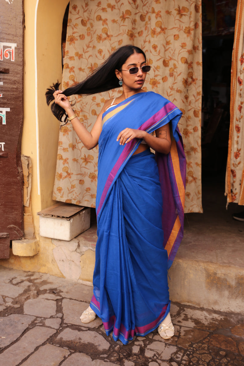 Rangrez - Handwoven Pure Mulmul Cotton Saree