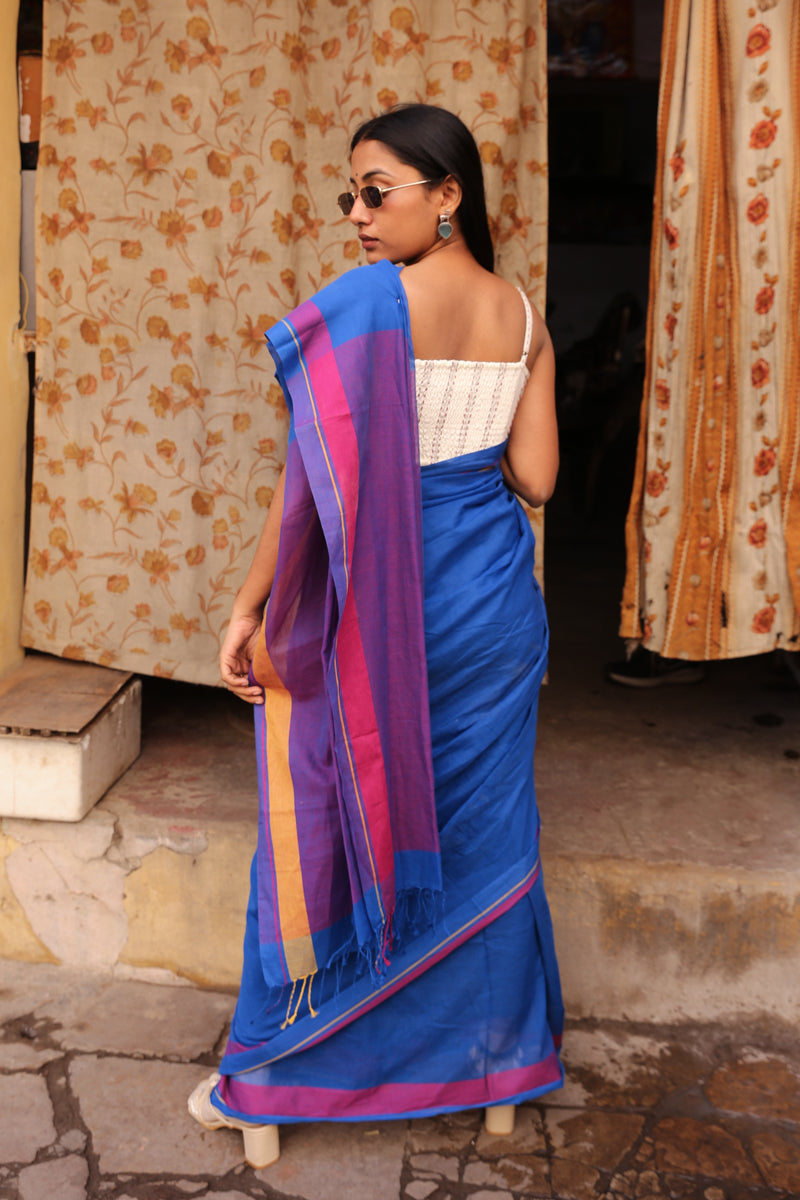 Rangrez - Handwoven Pure Mulmul Cotton Saree