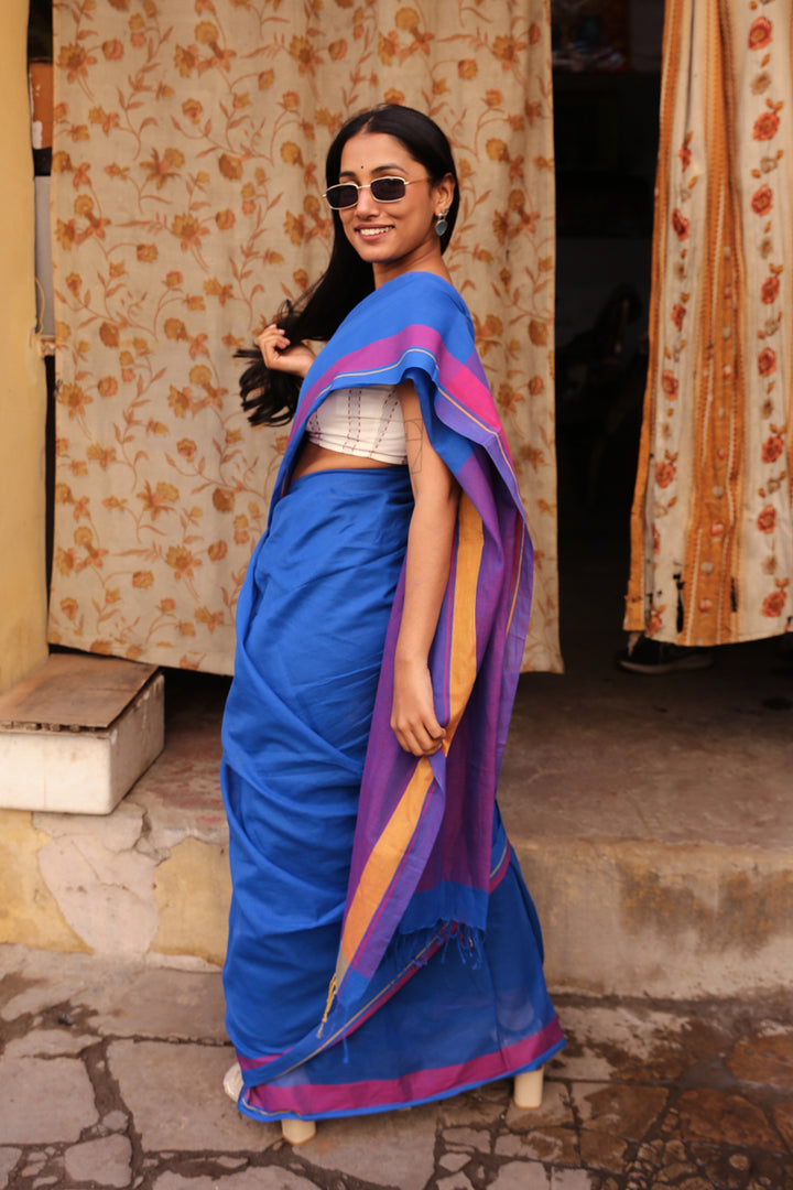 Rangrez - Handwoven Pure Mulmul Cotton Saree