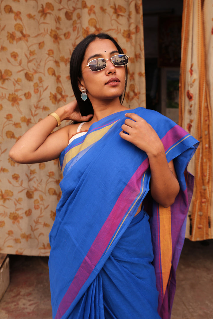 Rangrez - Handwoven Pure Mulmul Cotton Saree