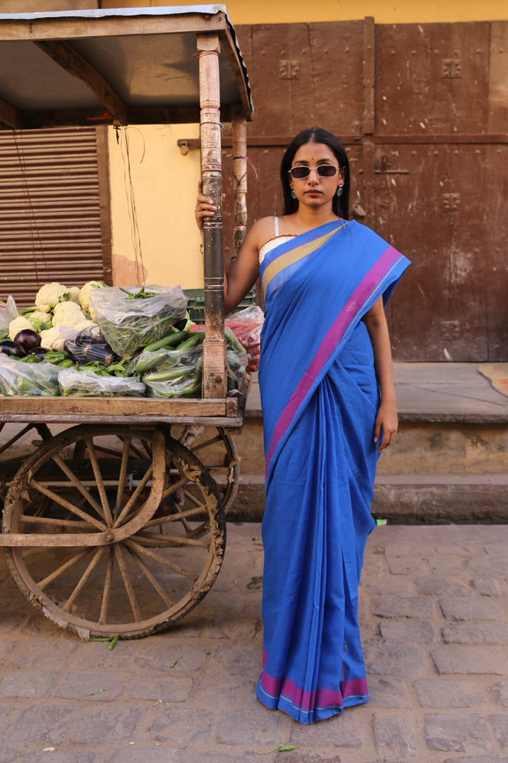 Rangrez - Handwoven Pure Mulmul Cotton Saree