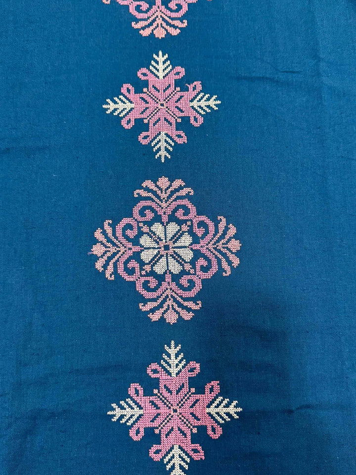 Riya Cotton Pant and Kurta Set with Floral Embroidery