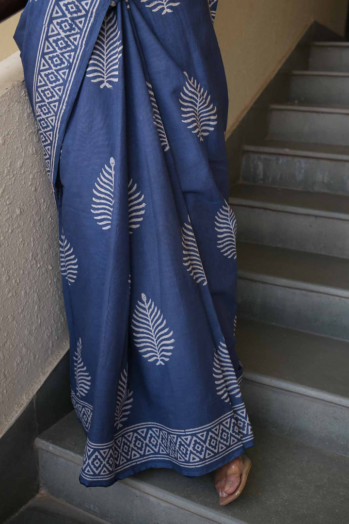 Softly Yours Hand Block Print Mulmul Cotton Saree