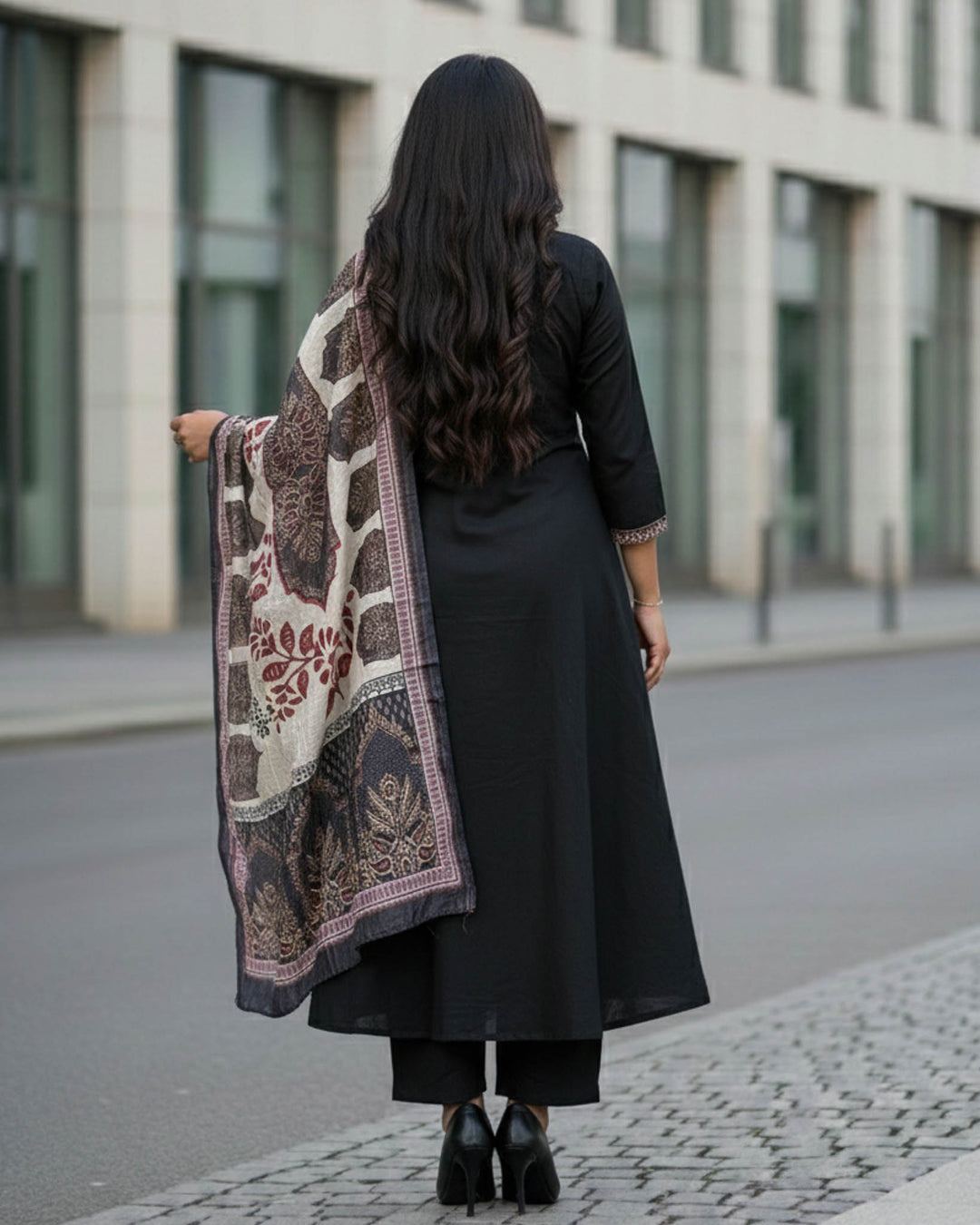 Saanjh Printed Cotton Dupatta, Pant and Kurta Set