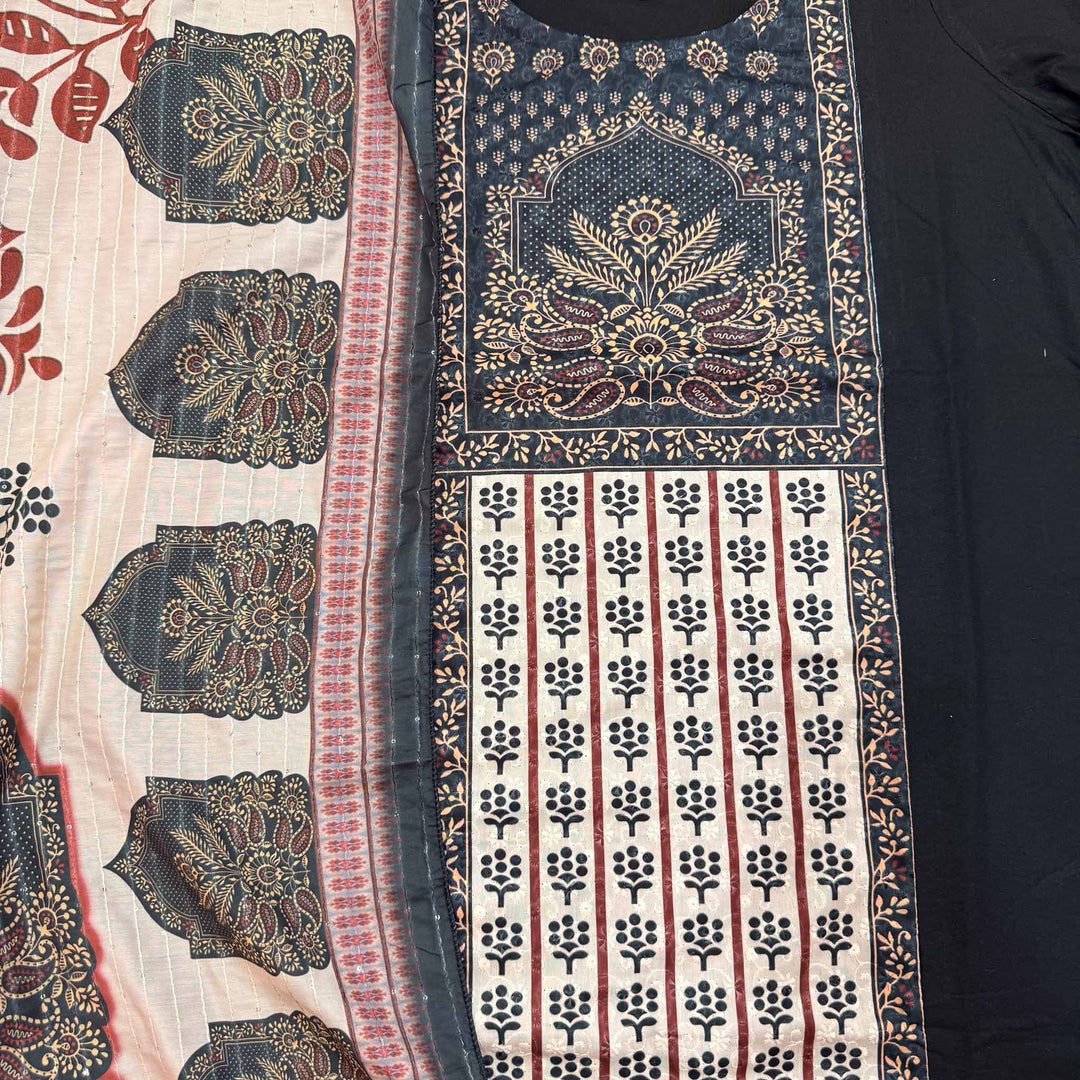 Saanjh Printed Cotton Dupatta, Pant and Kurta Set