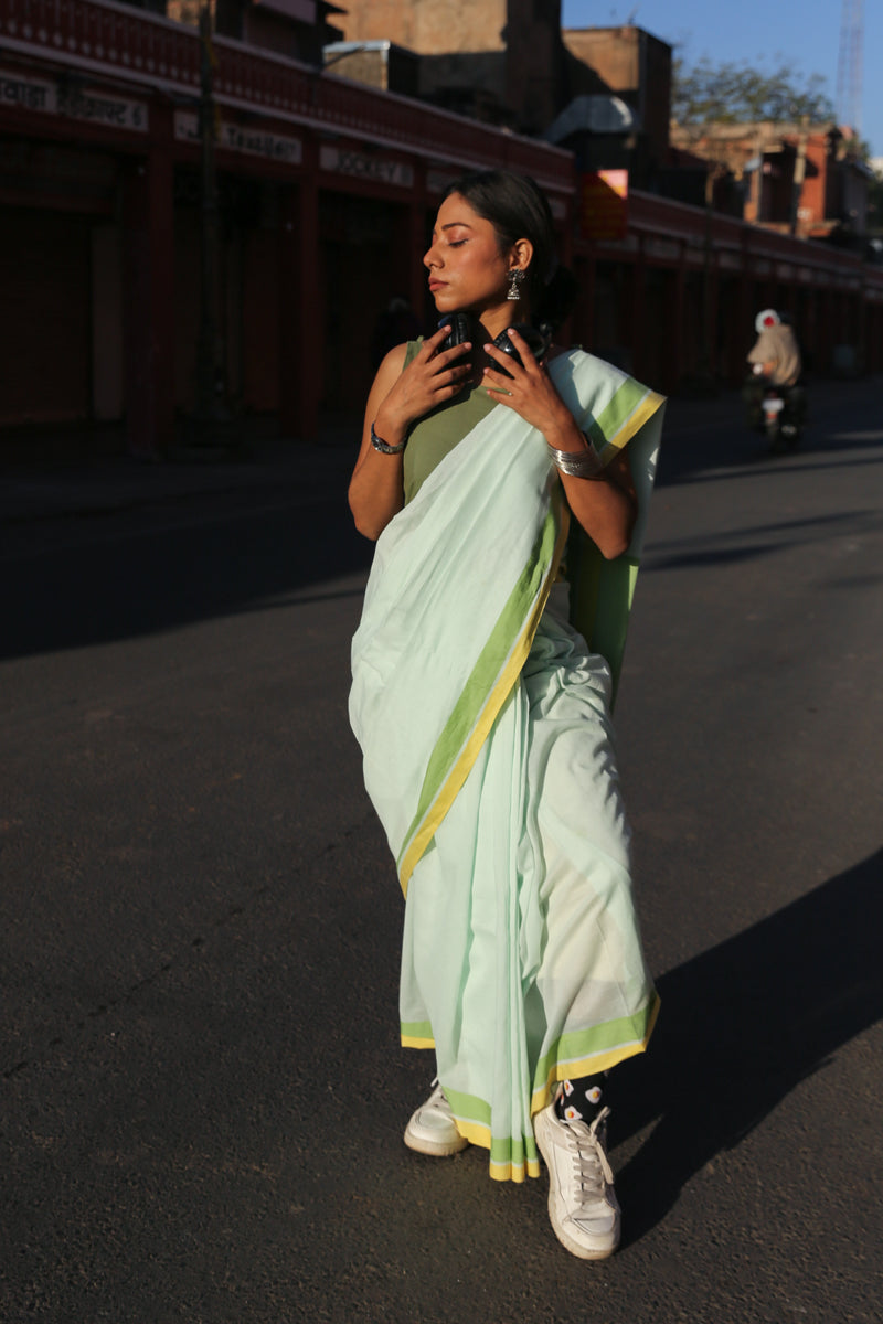 Subah - Handwoven Pure Mulmul Cotton Saree