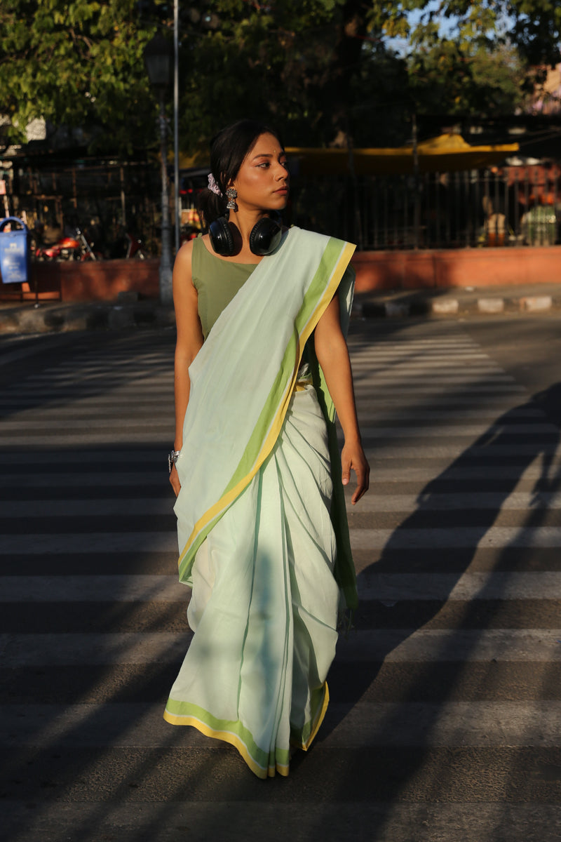 Subah - Handwoven Pure Mulmul Cotton Saree