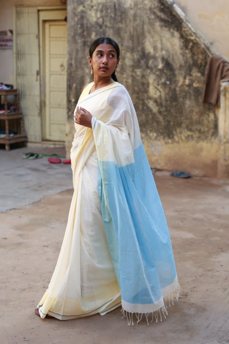 Sukoon - Handwoven Pure Mulmul Cotton Saree