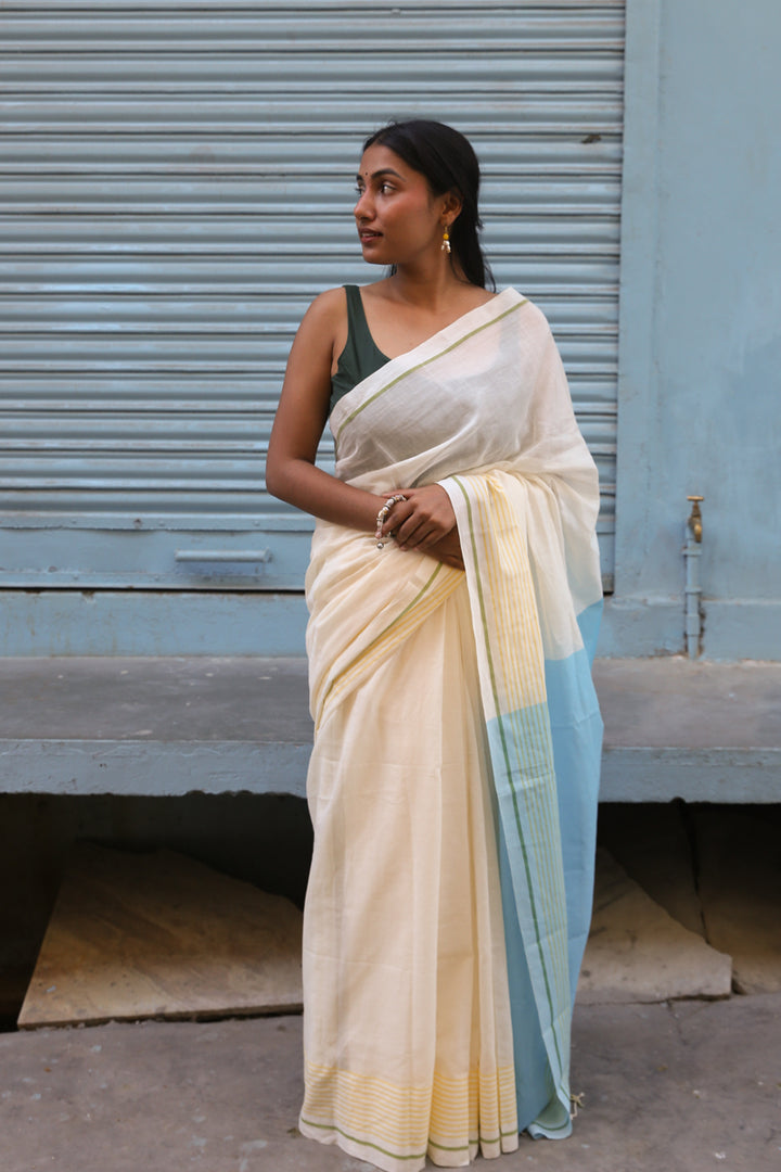 Sukoon - Handwoven Pure Mulmul Cotton Saree