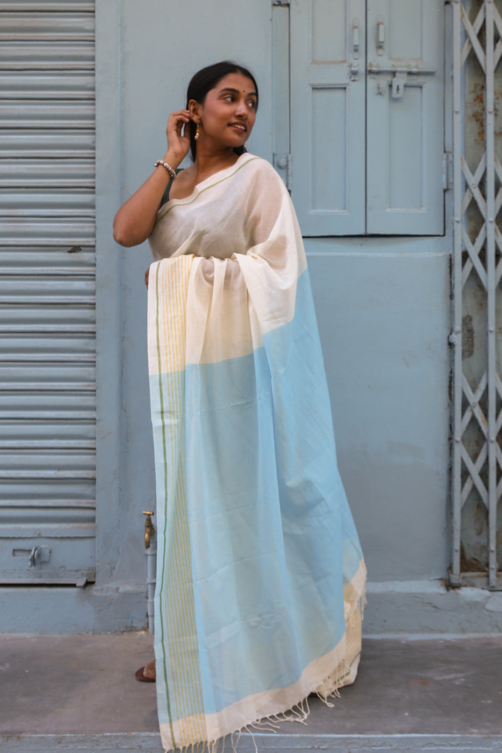 Sukoon - Handwoven Pure Mulmul Cotton Saree