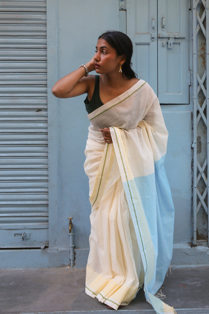 Sukoon - Handwoven Pure Mulmul Cotton Saree