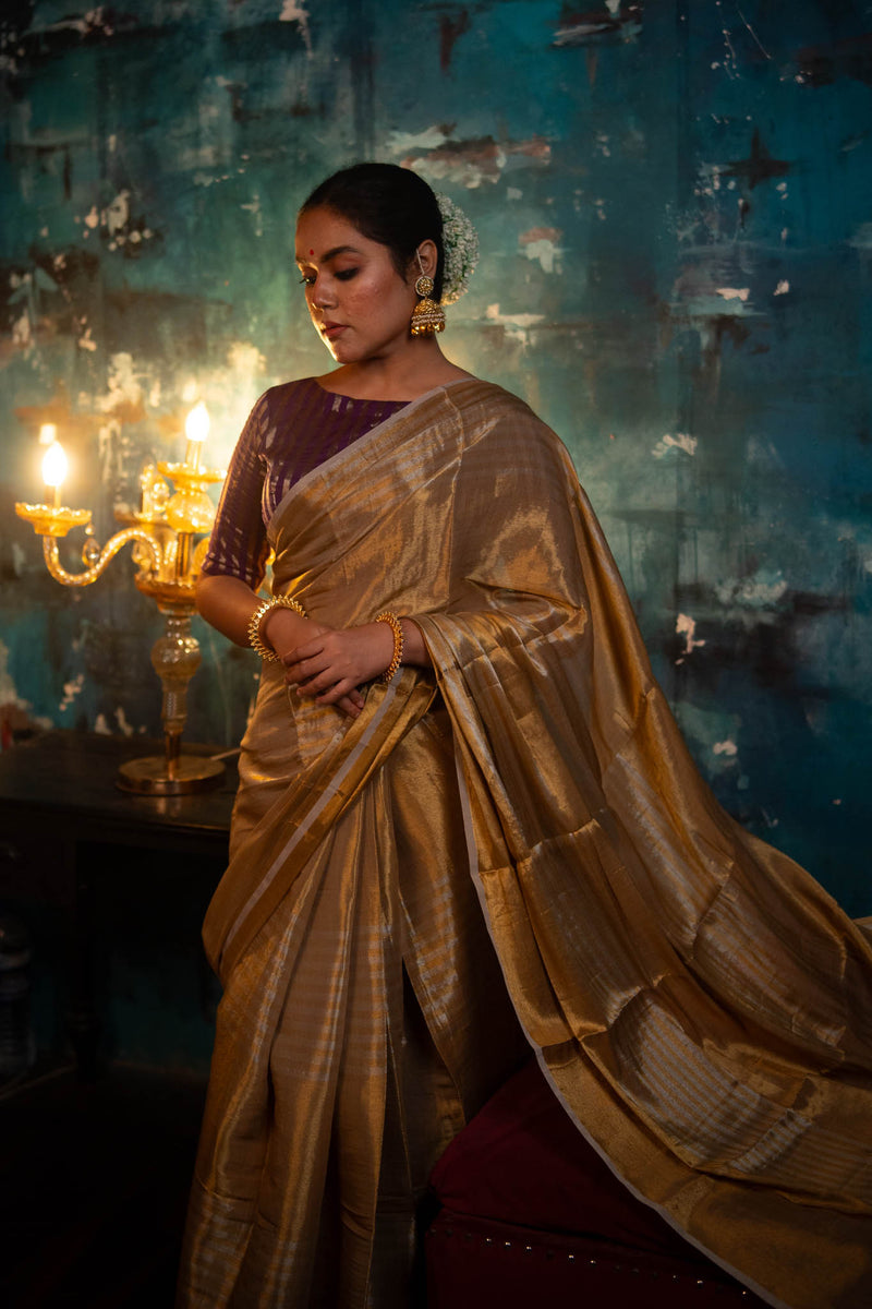 Suvarna - Gold Woven Tissue Saree