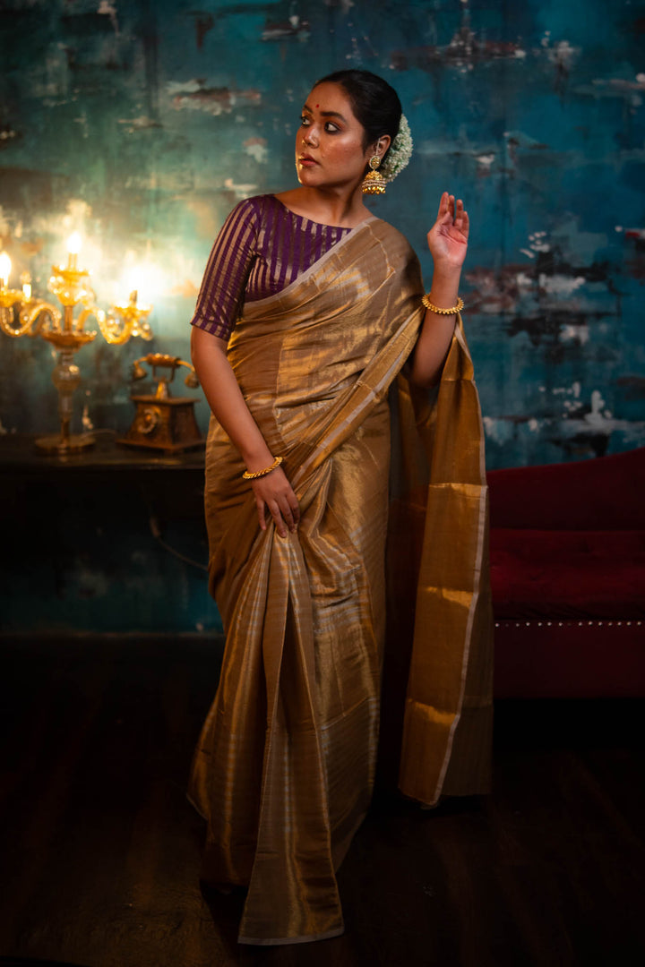 Suvarna - Gold Woven Tissue Saree