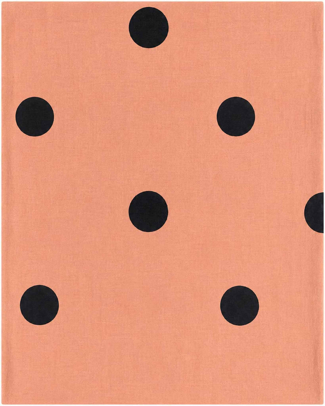 Peach Polka Hand Block Print Mul Mul Cotton Saree