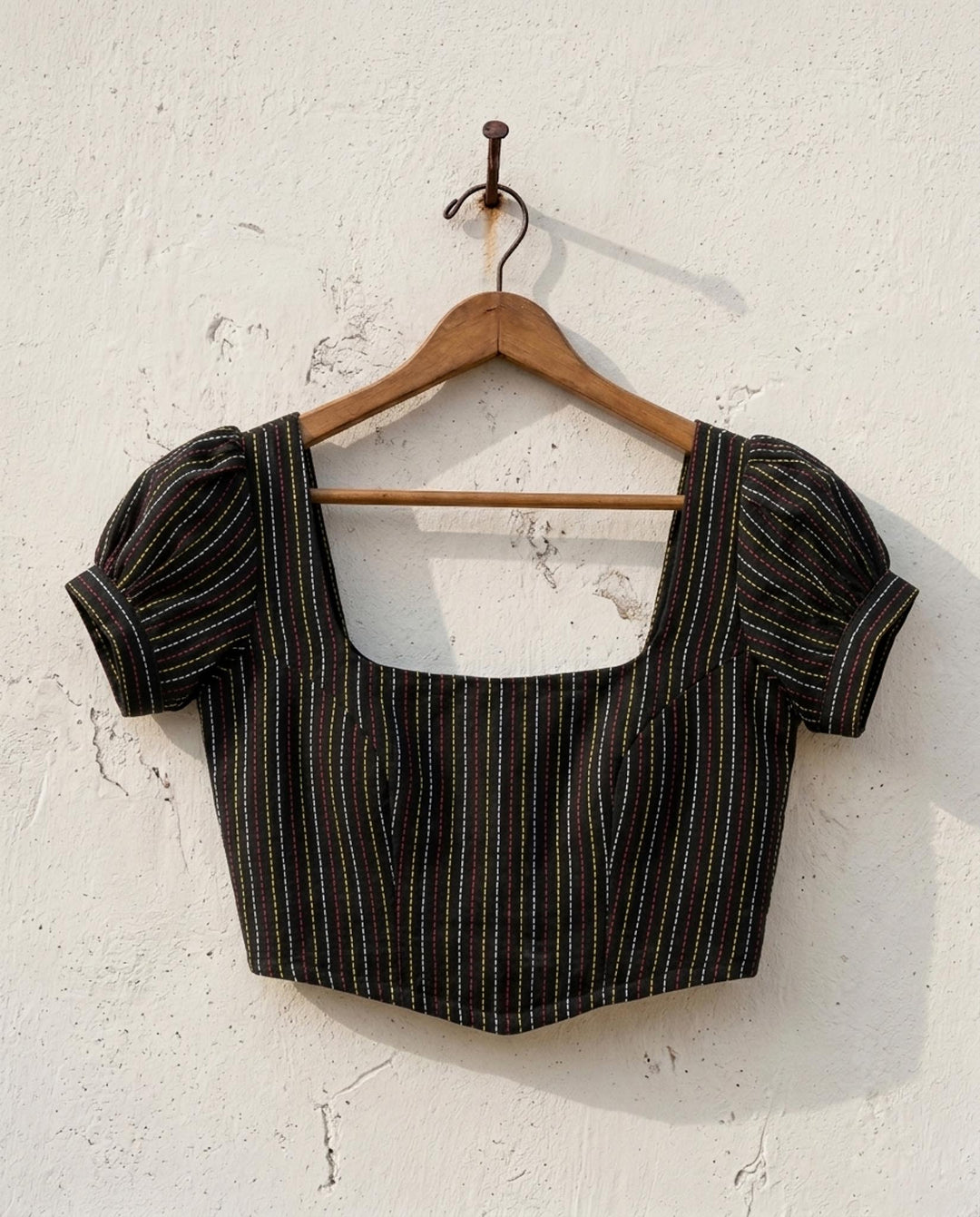 Noor Kantha Corset Blouse in White